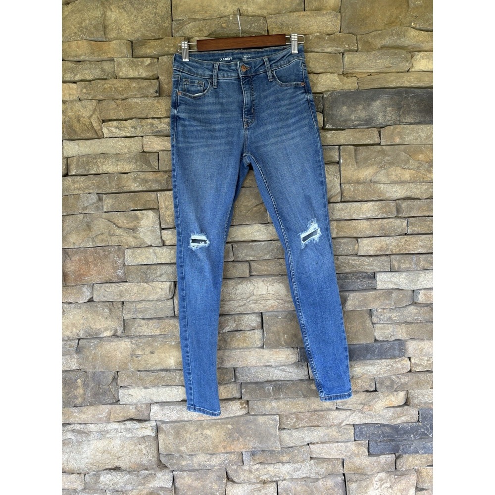 Old Navy Jeans Women Size 2 26x28 Rockstar Super‎ Skinny High Rise Zip